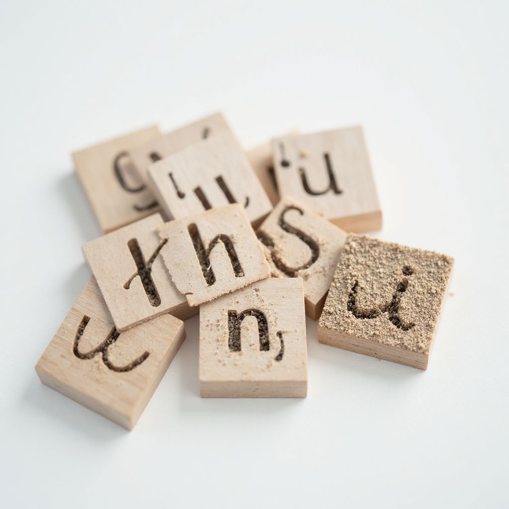 Sandpapier-Buchstaben (Ganzschrift)